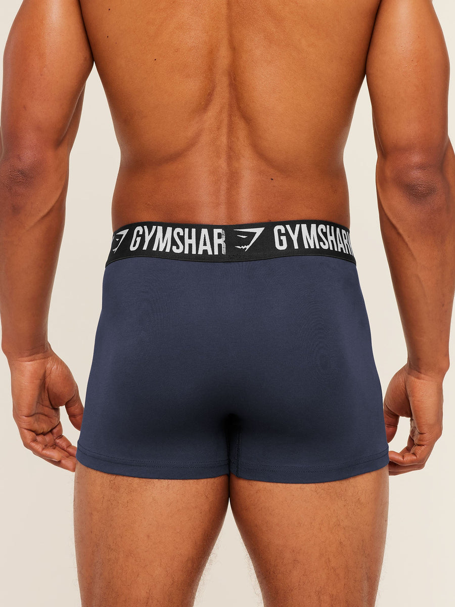 Gymshark Boxer Brief 3PK — Heavy Blue/Unit Green/Chalk Green — 3