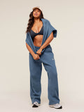 Gymshark Cosy Luxe Straight Leg Regular Joggers — Bros Compound Blue Marl — 4