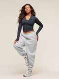 Gymshark Cosy Luxe Cuffed Joggers — Soft Grey Marl — 4