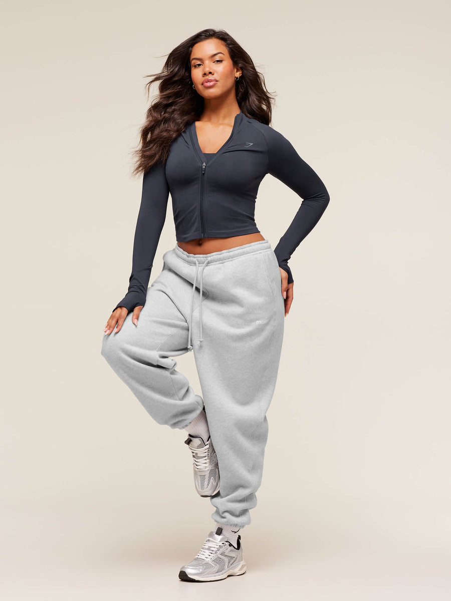 Gymshark Cosy Luxe Cuffed Joggers — Soft Grey Marl — 4