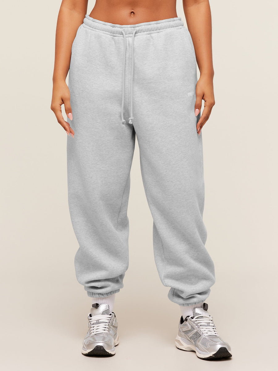 Gymshark Cosy Luxe Cuffed Joggers — Soft Grey Marl — 1
