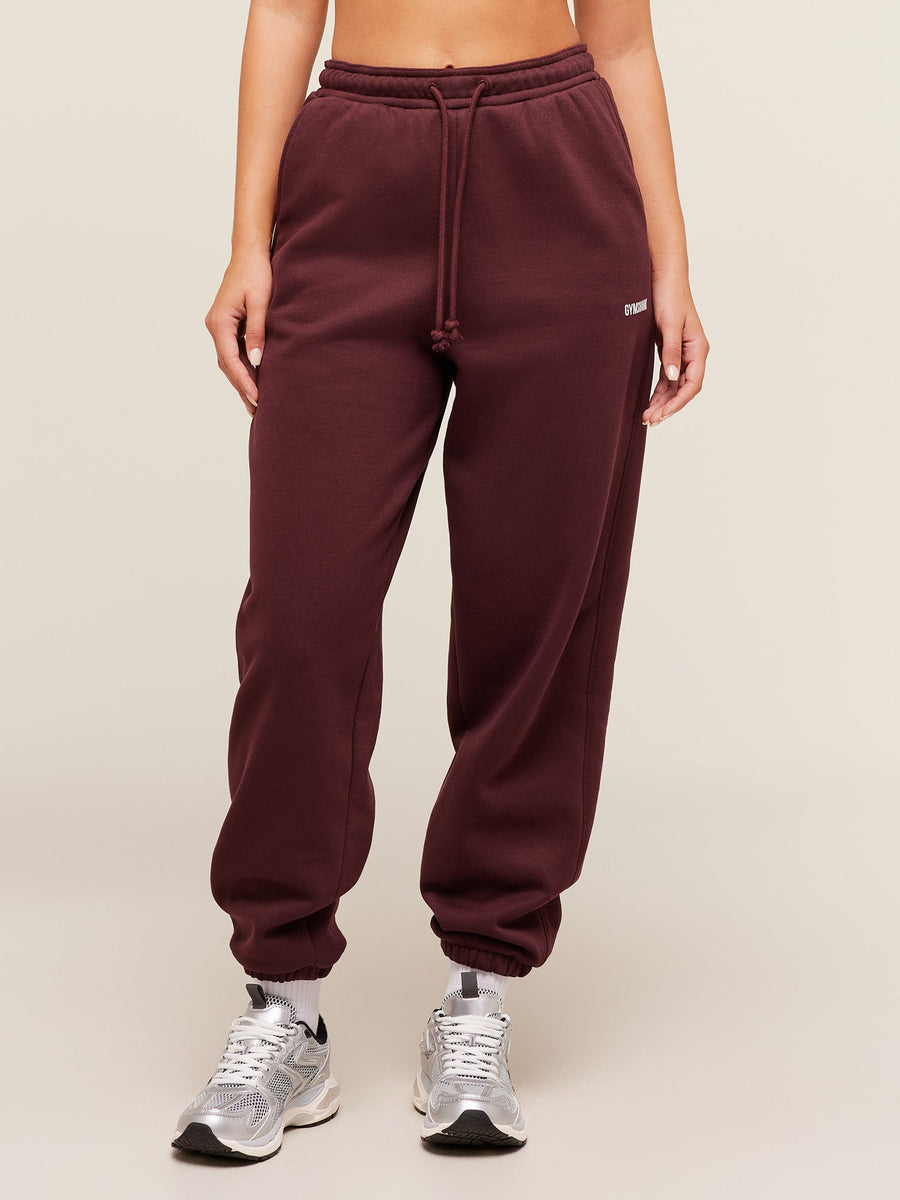 Gymshark Cosy Luxe Cuffed Joggers — Rich Maroon — 1