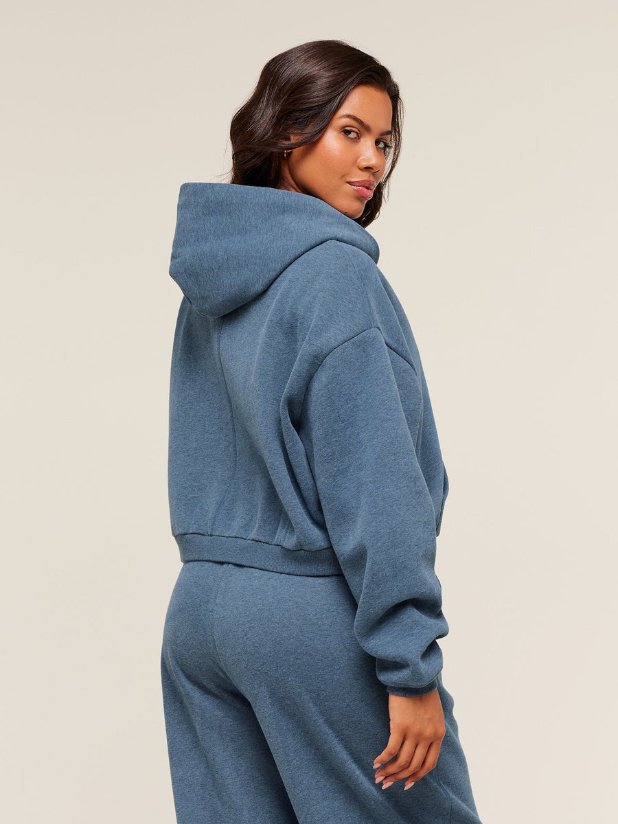 Gymshark Cosy Luxe Zip Through Hoodie — Compound Blue Marl — 3
