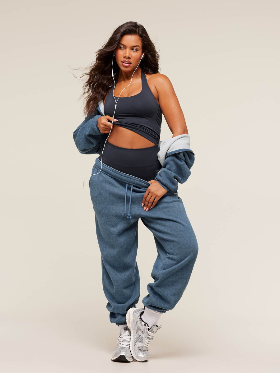 Gymshark Cosy Luxe Zip Through Hoodie — Compound Blue Marl — 4