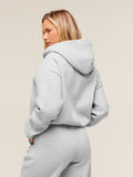 Gymshark Cosy Luxe Zip Through Hoodie — Soft Grey Marl — 3