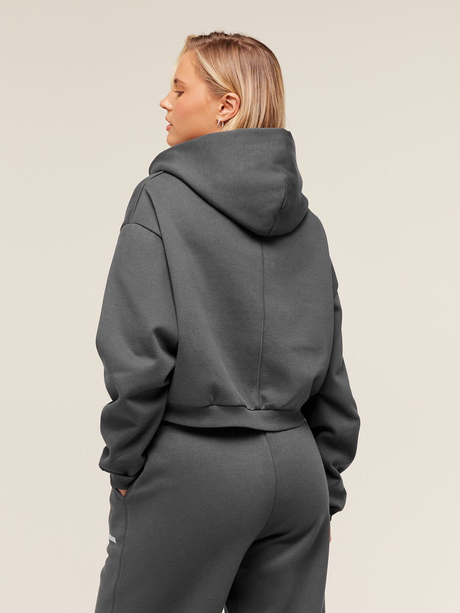 Gymshark Cosy Luxe Zip Through Hoodie — Grey — 3