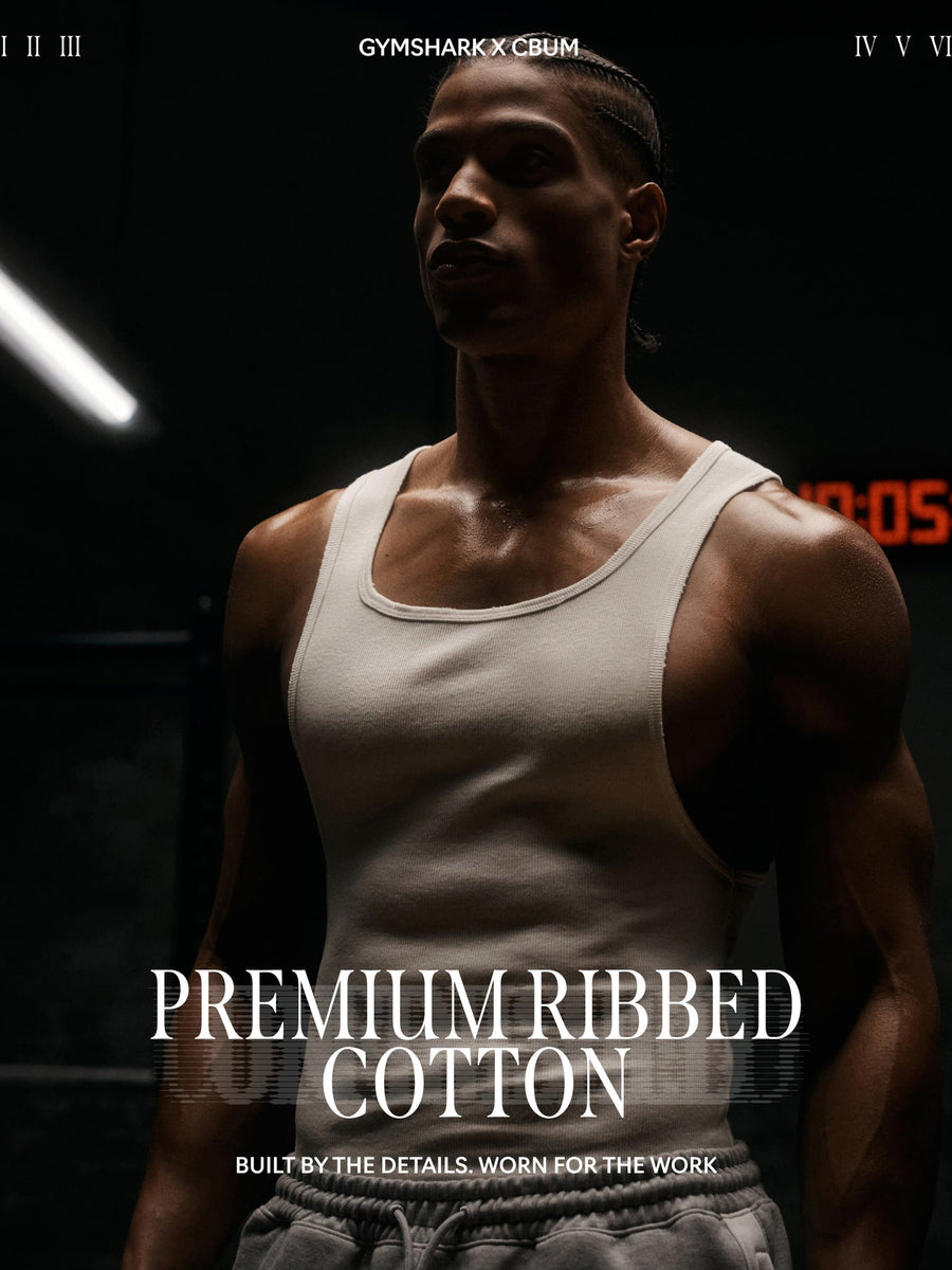 Gymshark x CBUM Ribbed Tank — Bros Stone Grey Marl — 2