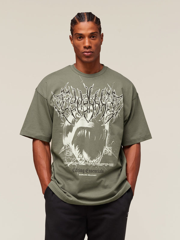 Gymshark Carlos x Rest Day Essential T-Shirt — Base Green