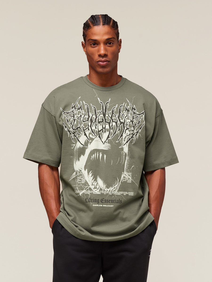 Gymshark Carlos x Rest Day Essential T-Shirt — Base Green — 1
