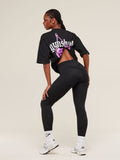 Gymshark Cherry Graphic Oversized T-Shirt — Black — 3