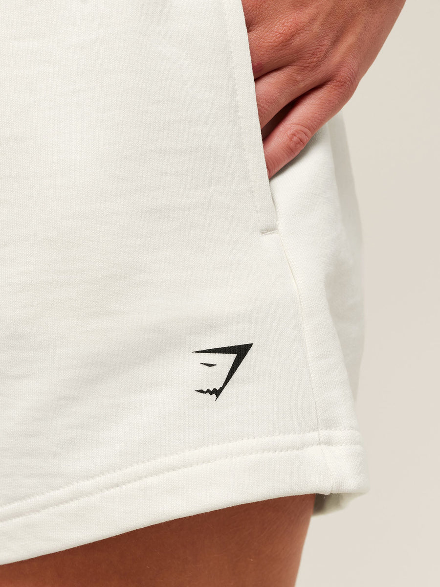 Gymshark Cherry Graphic Shorts — Soft White — 6
