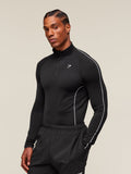 Gymshark Clean Contour Seamless 1/4 Zip — Black/White — 1