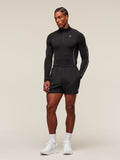 Gymshark Clean Contour Seamless 1/4 Zip — Black/White — 3