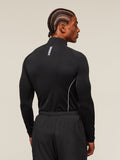 Gymshark Clean Contour Seamless 1/4 Zip — Black/White — 2