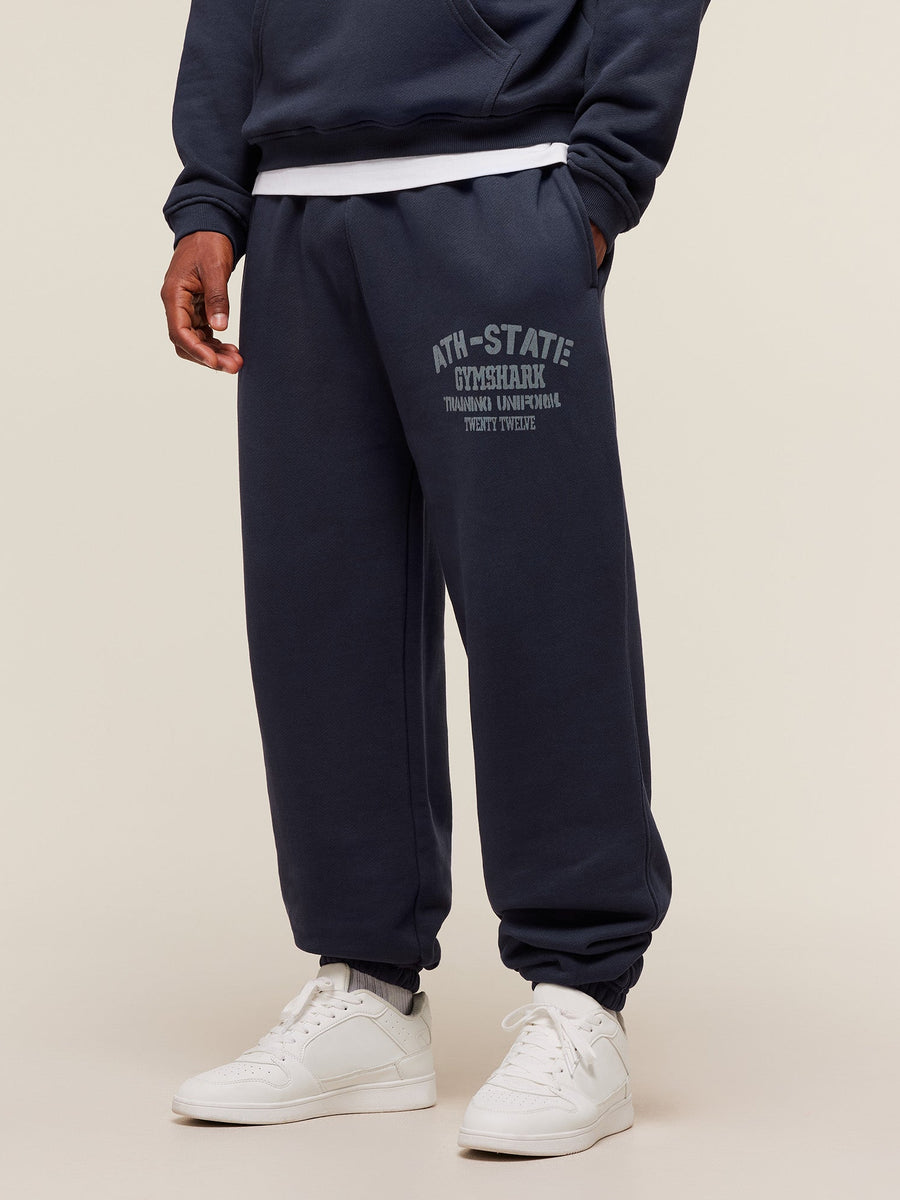 Gymshark Collegiate Joggers — Heavy Blue — 1