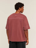Gymshark Collegiate Washed Jersey T-Shirt — Burgundy Brown — 3