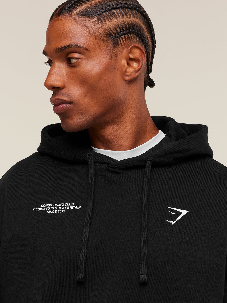 Gymshark Conditioning Club Hoodie — Black — 8