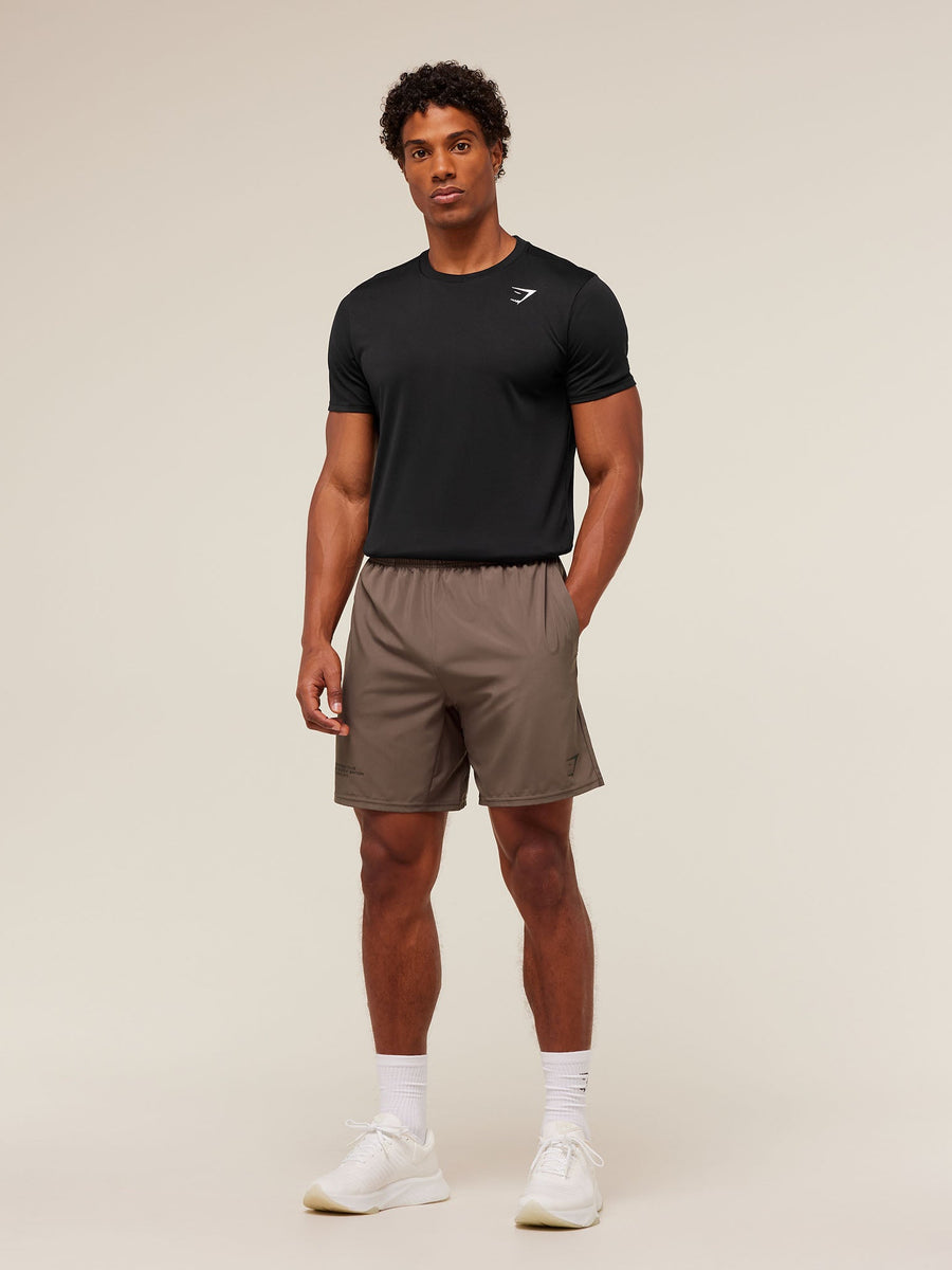 Gymshark Conditioning Club Shorts — Soft Brown/Archive Brown — 6