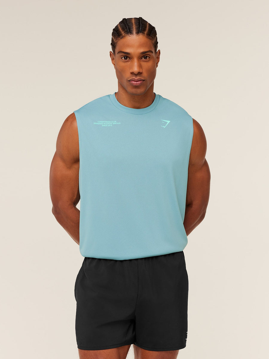 Gymshark Conditioning Club Tank — GS Flow Blue/GS Pop Turquoise — 1