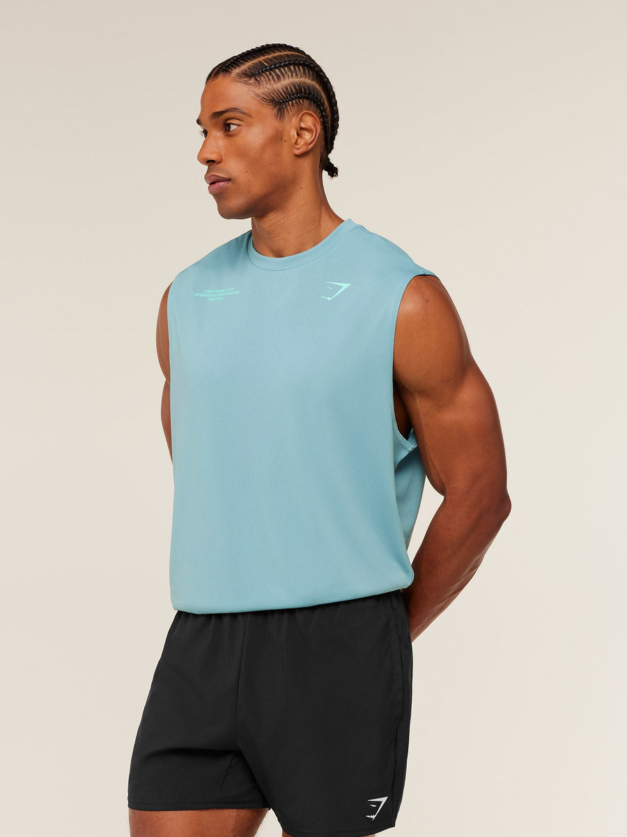 Gymshark Conditioning Club Tank — GS Flow Blue/GS Pop Turquoise — 3