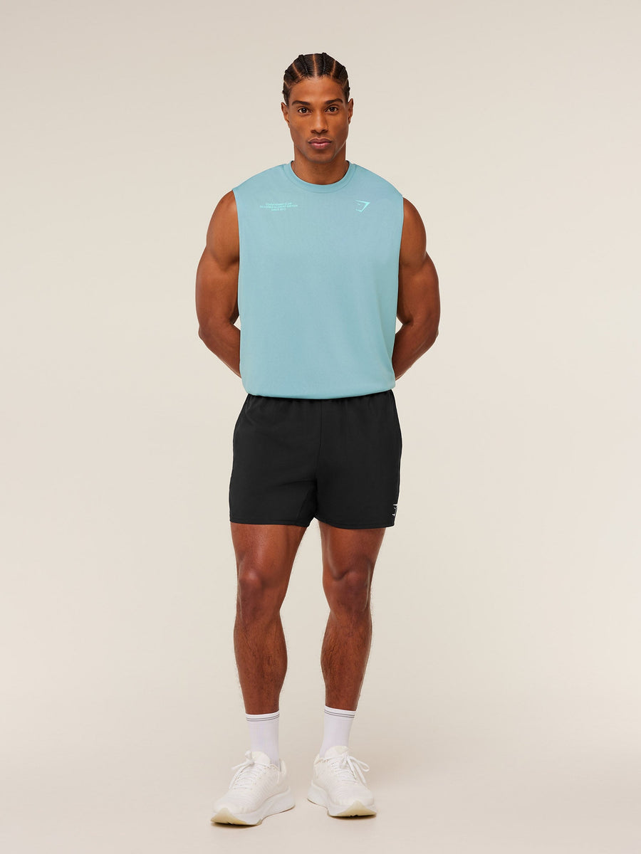 Gymshark Conditioning Club Tank — GS Flow Blue/GS Pop Turquoise — 4