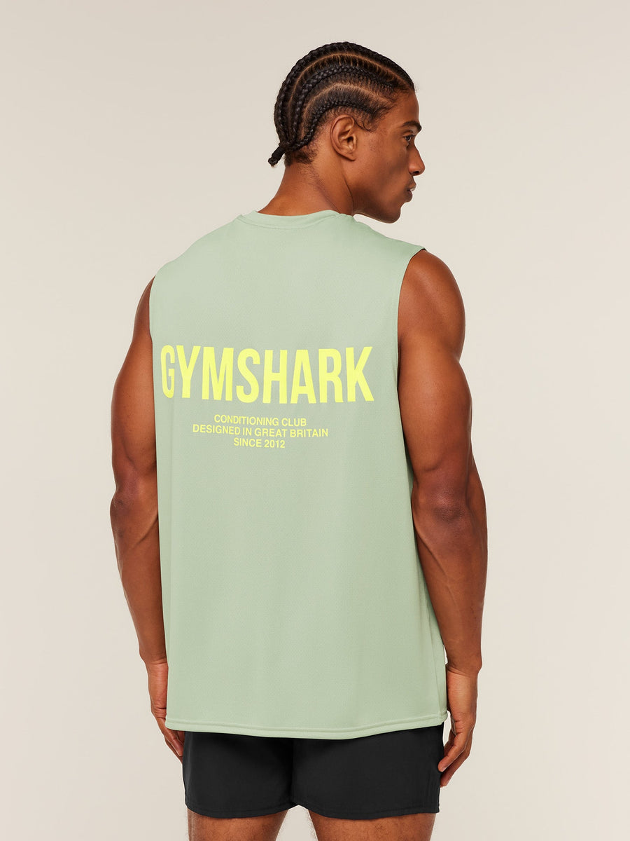 Gymshark Conditioning Club Tank — GS Haze Green/GS Sorbet Yellow — 7