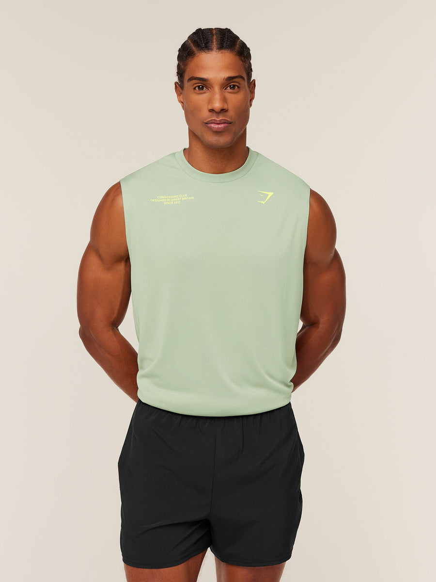 Gymshark Conditioning Club Tank — GS Haze Green/GS Sorbet Yellow — 1