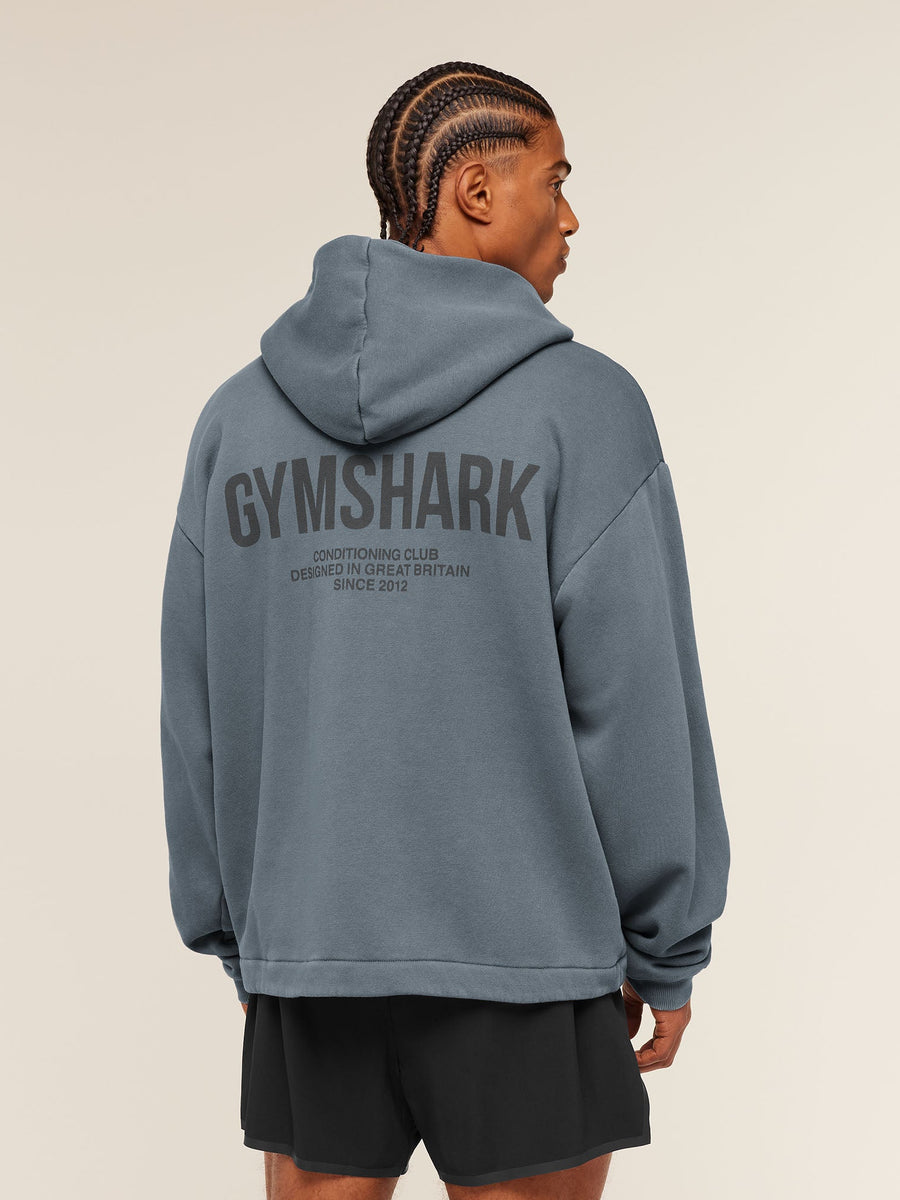 Gymshark Conditioning Club Washed Zip Hoodie — Iron Blue/Wash — 1