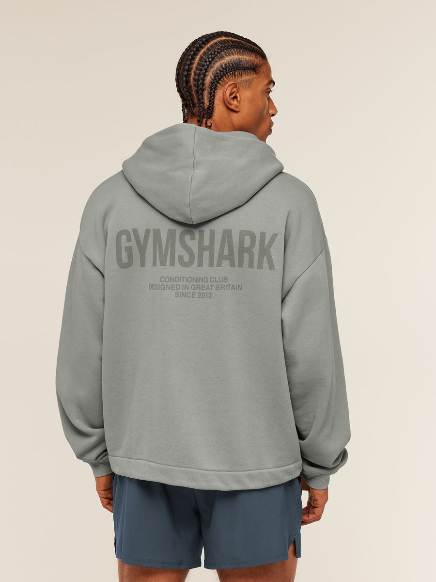 Gymshark Conditioning Club Washed Zip Hoodie — Smokey Grey/Wash — 1