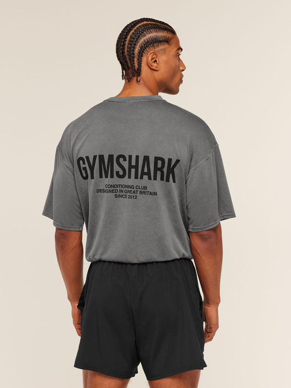 Gymshark Conditioning Club Washed T-Shirt — Black/Wash