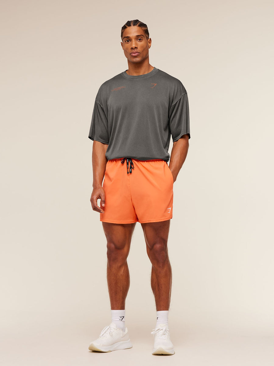 Gymshark Conditioning Club Washed T-Shirt — Black/Dayglow Peach/Wash — 5
