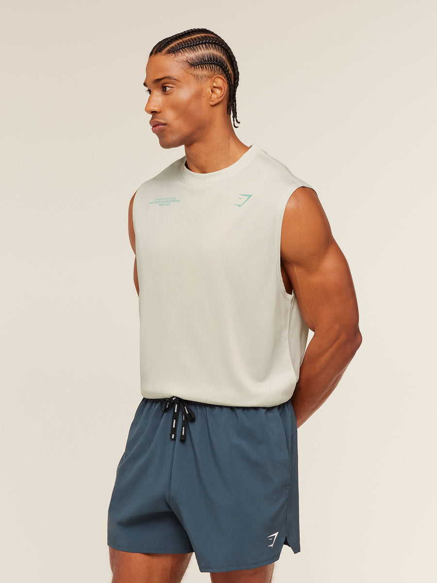 Gymshark Conditioning Club Washed Tank — Soft White/Pop Turquoise/Wash — 5