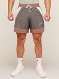 Gymshark Collegiate Tech Shorts — Taupe Brown — 4