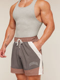 Gymshark Collegiate Tech Shorts — Taupe Brown — 6