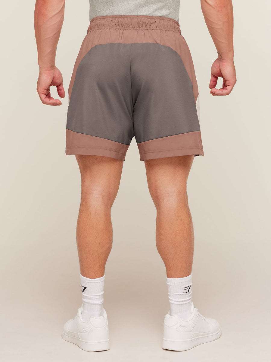 Gymshark Collegiate Tech Shorts — Taupe Brown — 2