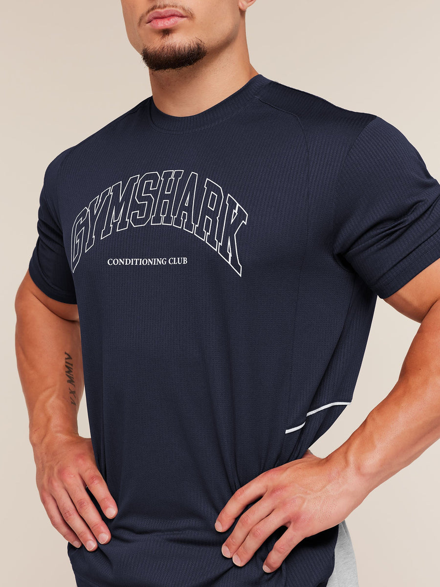 Gymshark Collegiate Tech T-Shirt — Heavy Blue — 5