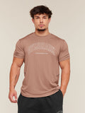 Gymshark Collegiate Tech T-Shirt — Taupe Brown — 1