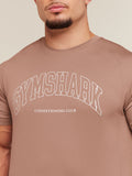 Gymshark Collegiate Tech T-Shirt — Taupe Brown — 5