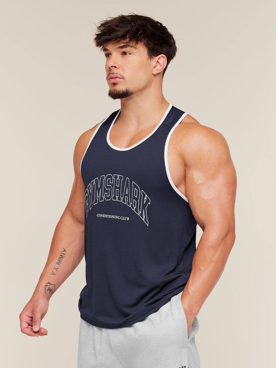 Gymshark Collegiate Tech Tank — Heavy Blue — 3