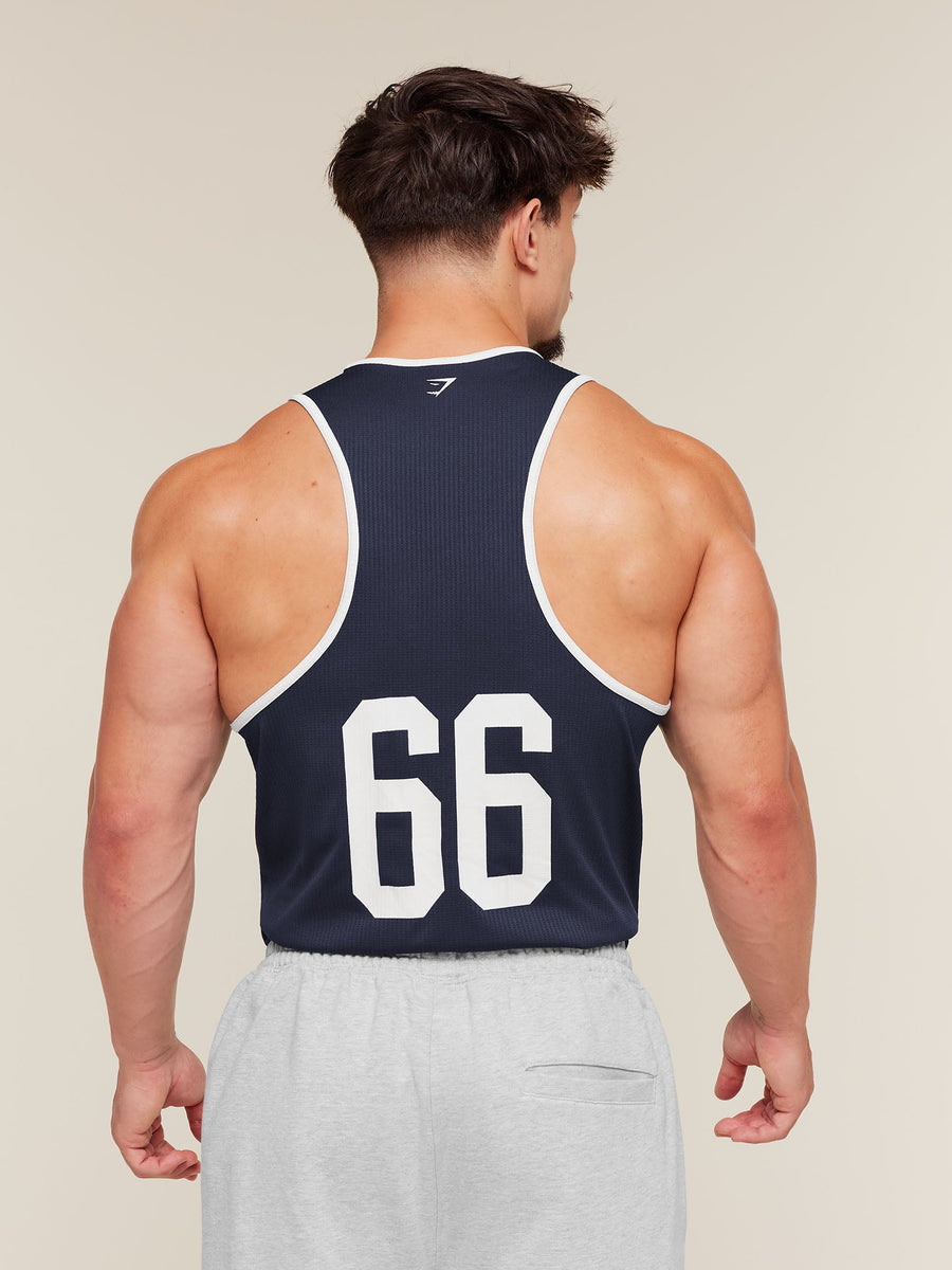 Gymshark Collegiate Tech Tank — Heavy Blue — 2