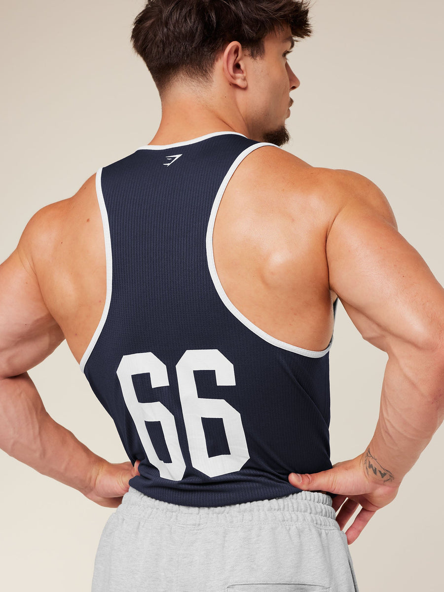 Gymshark Collegiate Tech Tank — Heavy Blue — 5