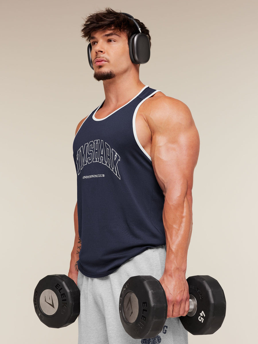 Gymshark Collegiate Tech Tank — Heavy Blue — 7