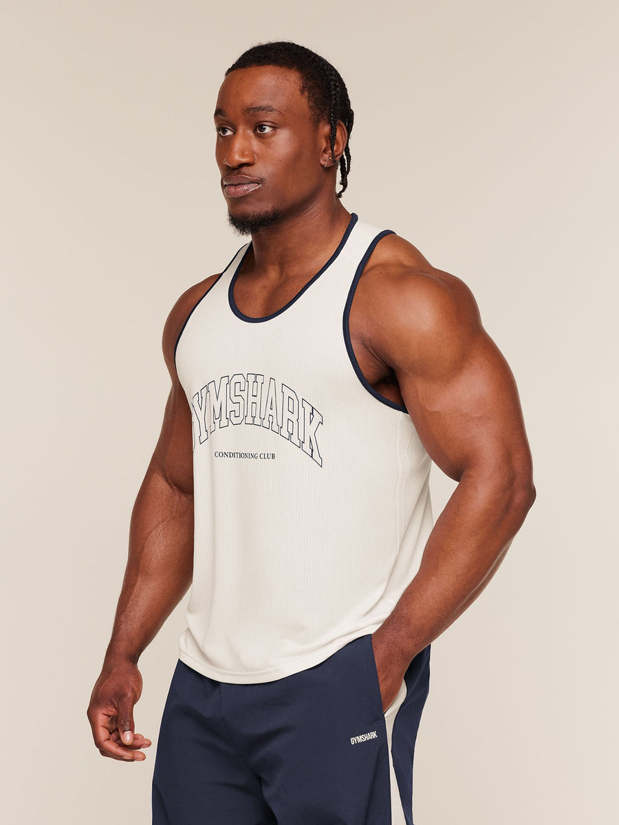 Gymshark Collegiate Tech Tank — Soft White — 4