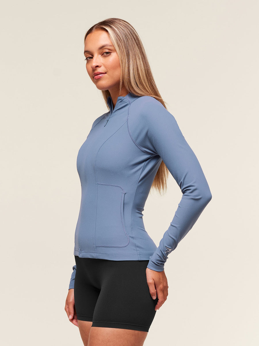 Gymshark Conditioning Full Zip Jacket — Worn Blue — 3