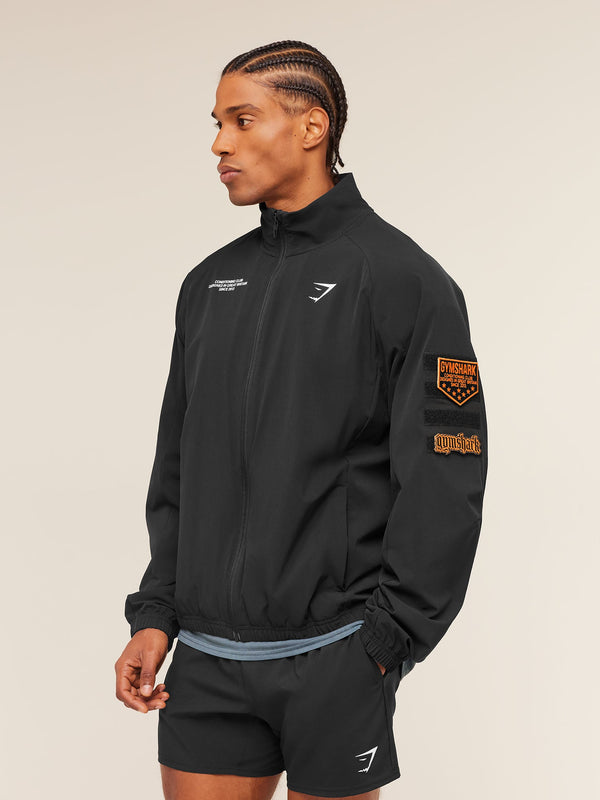 Gymshark Conditioning Club Track Patch Jacket — Black