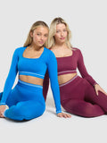 Gymshark Contrast Seamless Crop Top — Barbell Blue — 6