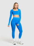 Gymshark Contrast Seamless Crop Top — Barbell Blue — 3