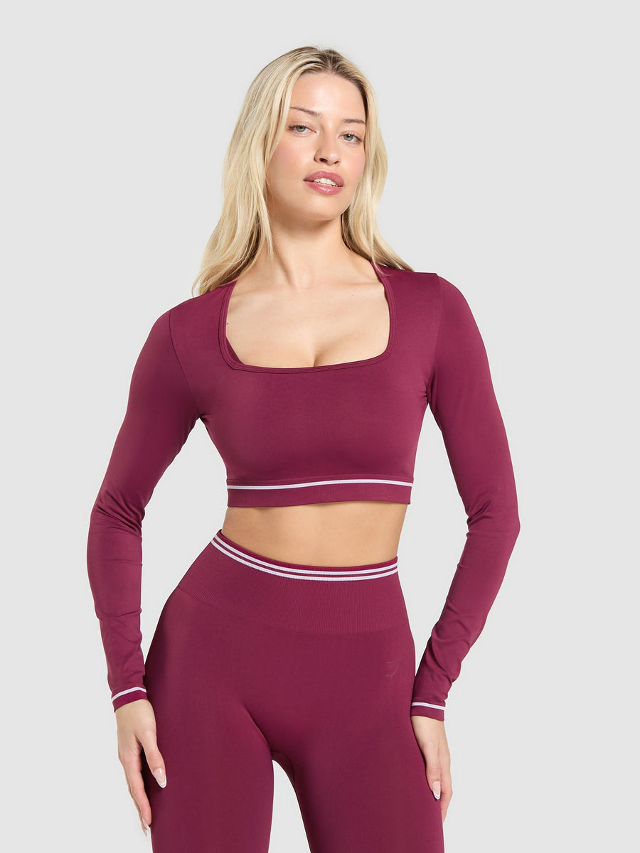Gymshark Contrast Seamless Crop Top — Strong Pink — 1