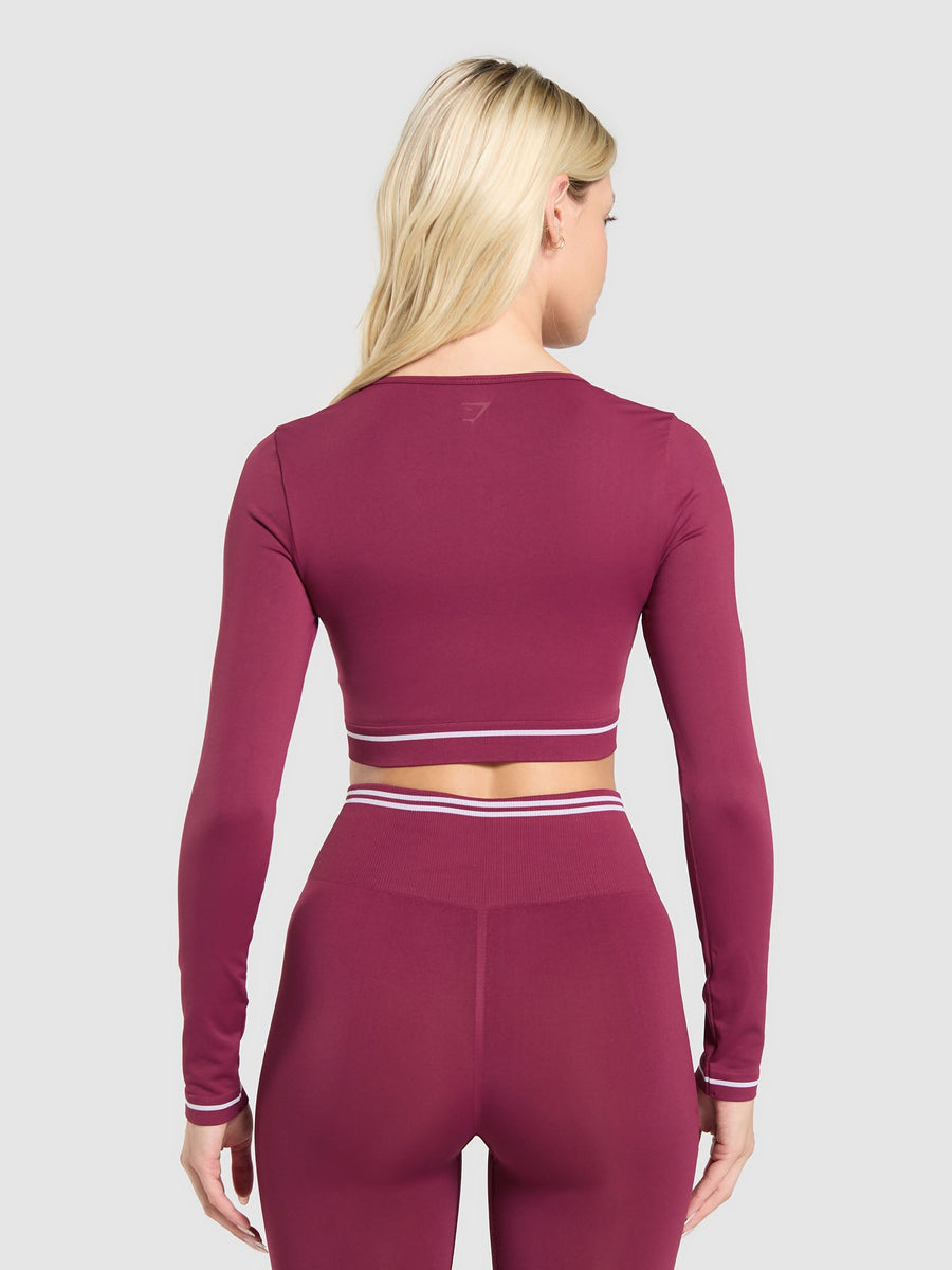 Gymshark Contrast Seamless Crop Top — Strong Pink — 2