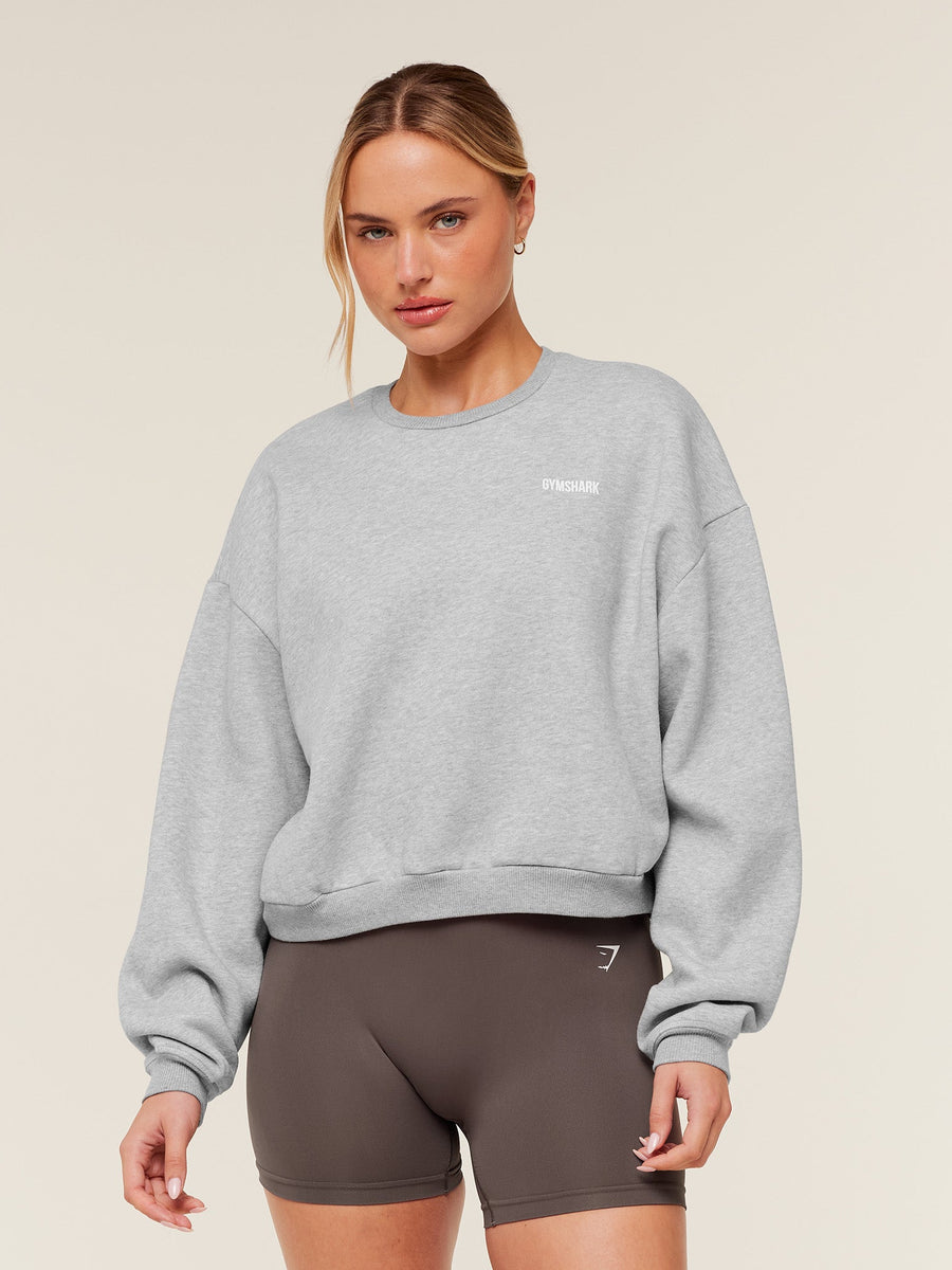 Gymshark Cosy Luxe Sweatshirt — Bros Soft Grey Marl — 1